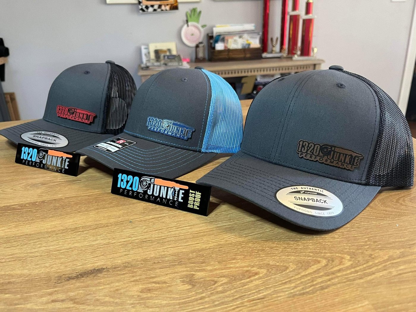 1320 Junkie Performance leather patch trucker hats